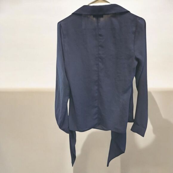 Venus Wrap blouse Blue sz 4 - Picture 6 of 7